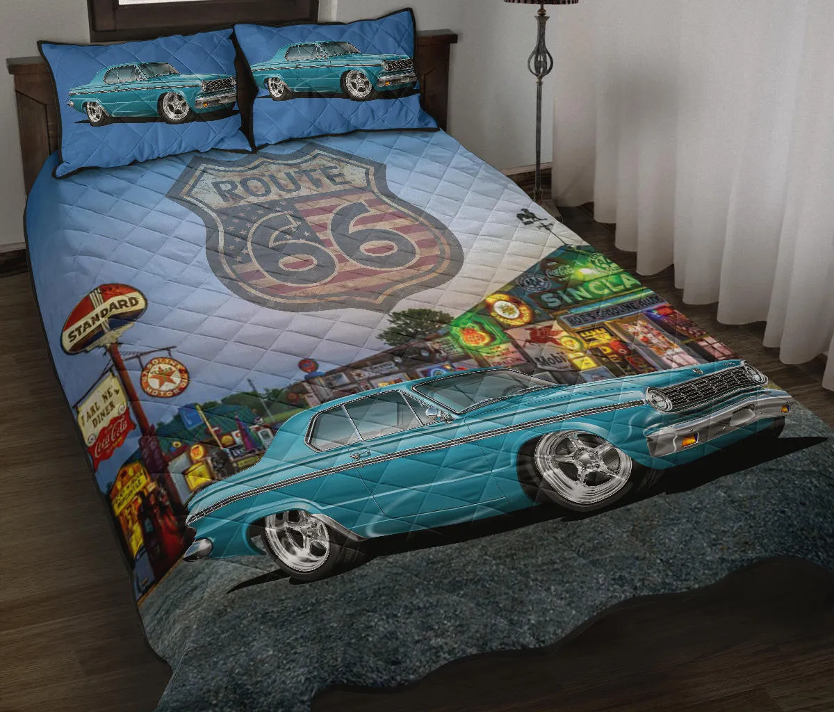 1965 Dodge Dart Route 66 Quilt Set