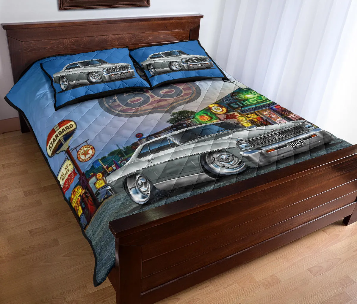 1966 Chevy Nova Route 66 Quilt Set