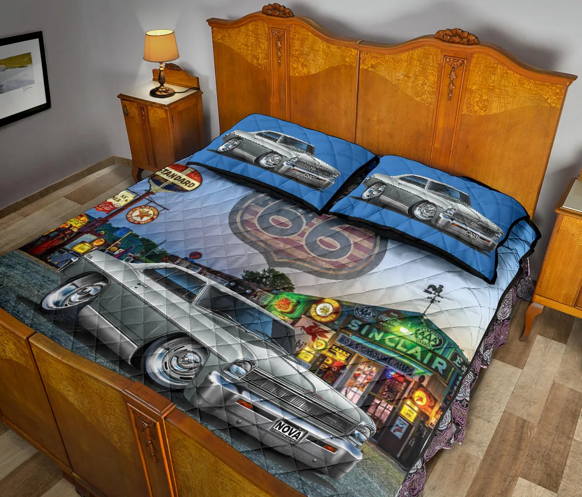 1966 Chevy Nova Route 66 Quilt Set