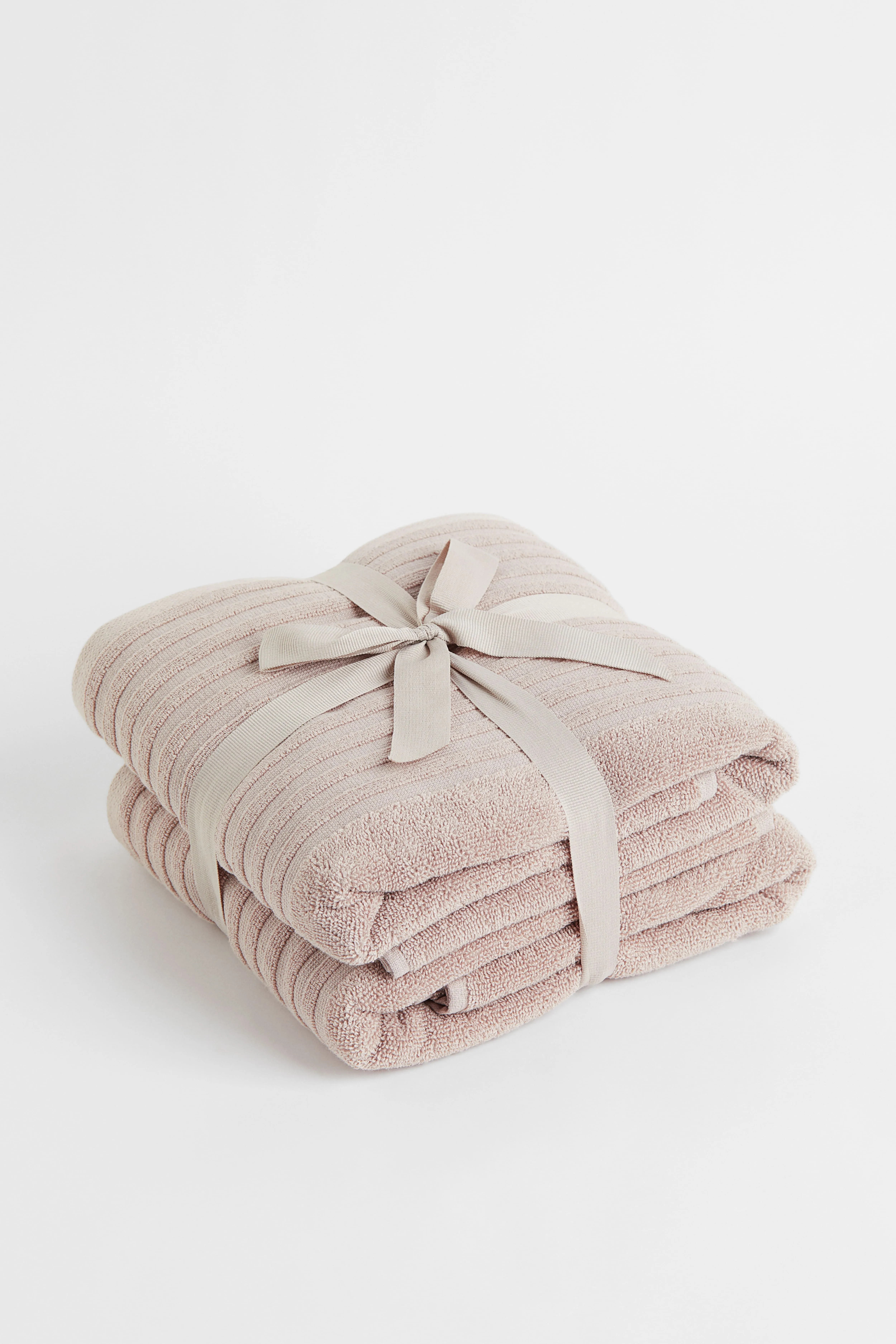 2-pack cotton bath towels - Greige - Home All | H&M GB