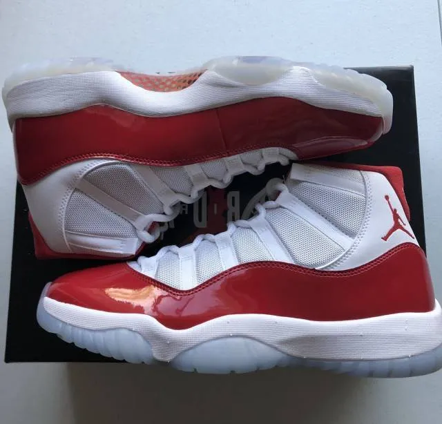 2022 nike air jordan 11 xi retro cherry white varsity red bl