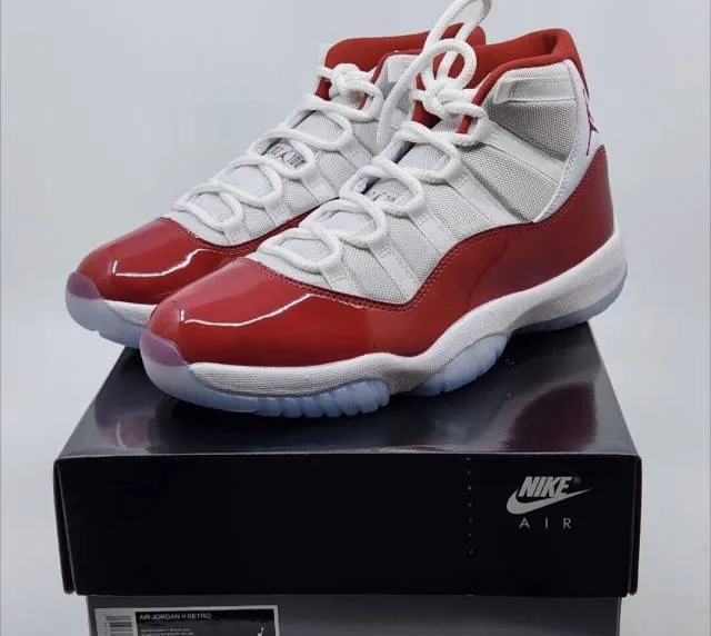 2022 nike air jordan 11 xi retro cherry white varsity red bl