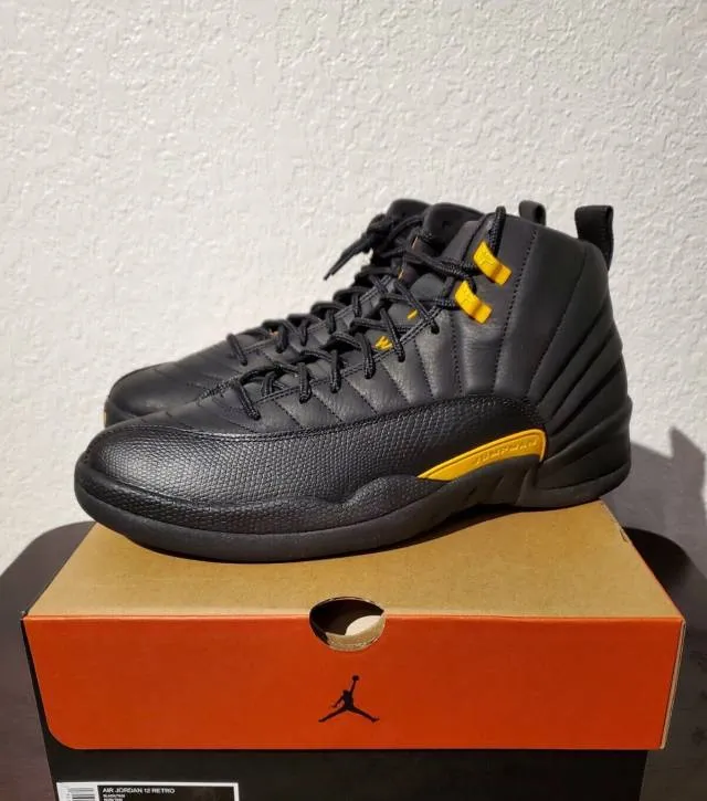 2022 nike air jordan 12 xii retro 4-7Y black taxi ct8013-071