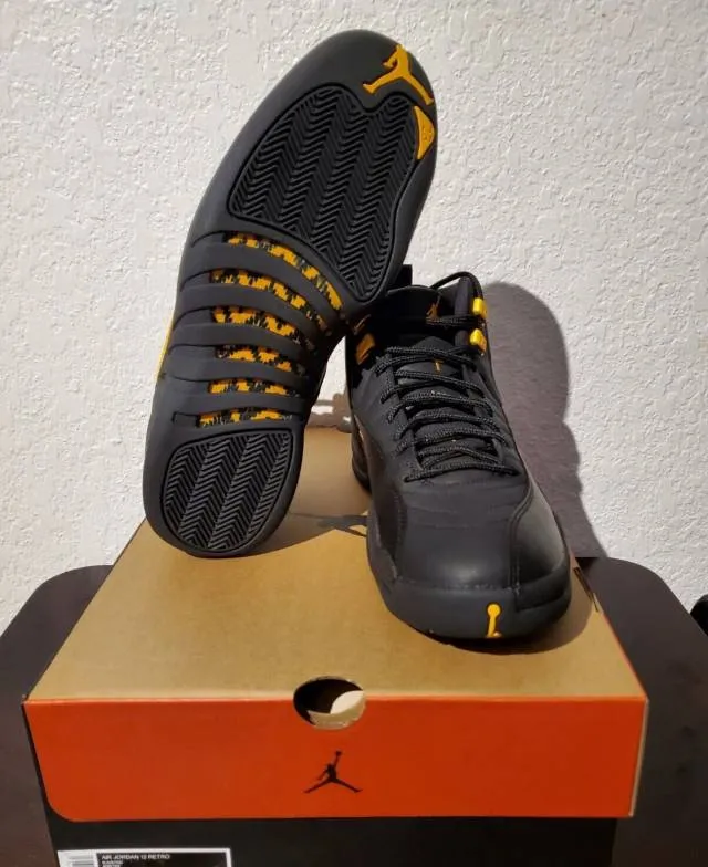 2022 nike air jordan 12 xii retro 4-7Y black taxi ct8013-071