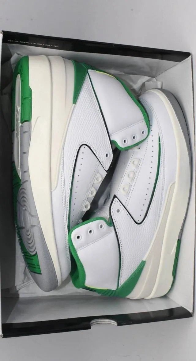 2023 nike air jordan 2 retro lucky green 4-7Y white sail...