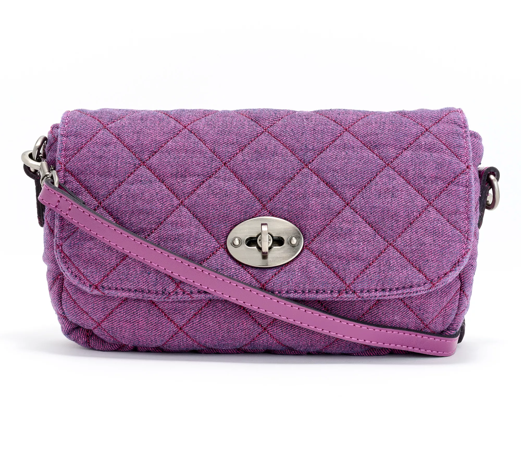 "As Is" Patricia Nash Quilted Denim Bonny Crossbody