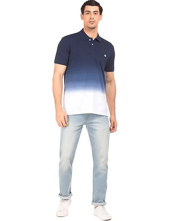 Aeropostale Dip Dye Pique Polo Shirt