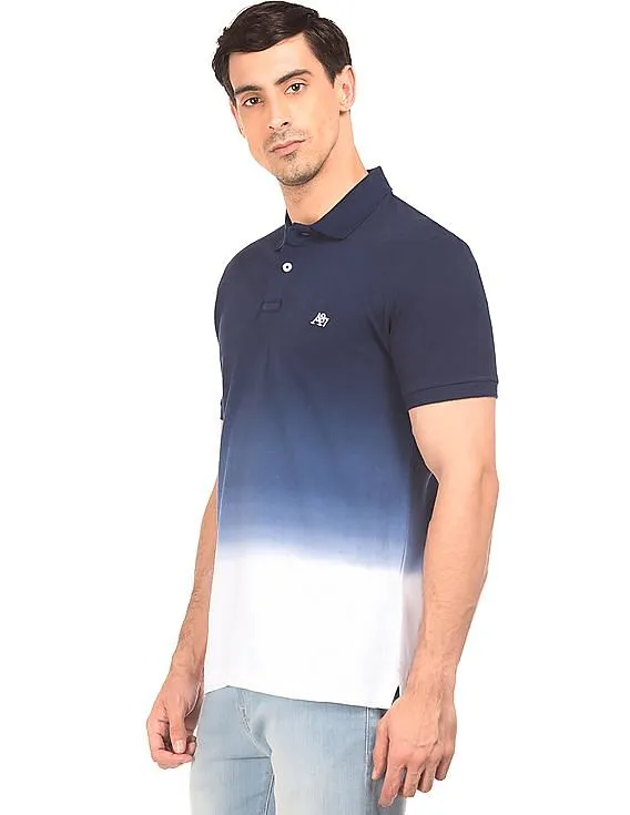 Aeropostale Dip Dye Pique Polo Shirt