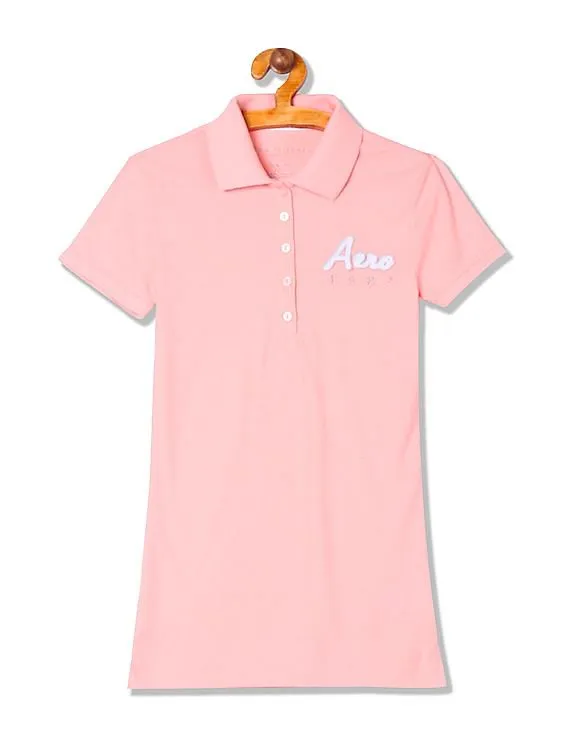 Aeropostale Solid Short Sleeve Polo Shirt