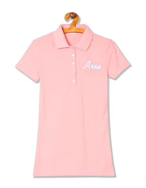 Aeropostale Solid Short Sleeve Polo Shirt