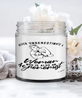 Agronomist Candle Never Underestimate A Woman Who Is Also An Agronomist 9oz Vanilla Scented Candles Soy Wax