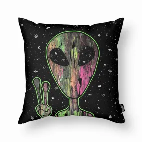 ALIEN SPACE THROW PILLOW