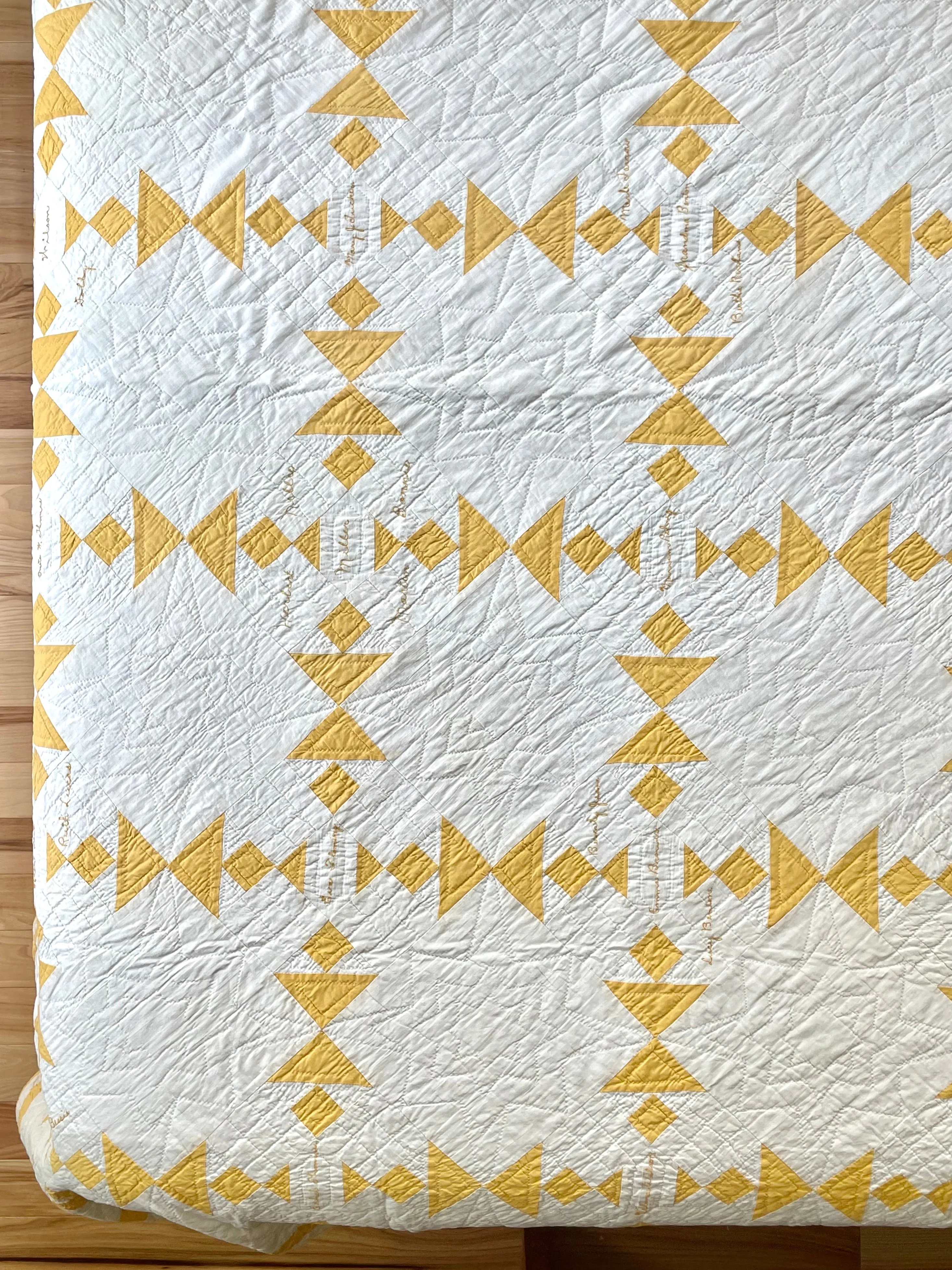 Antique T Block Friendship Quilt