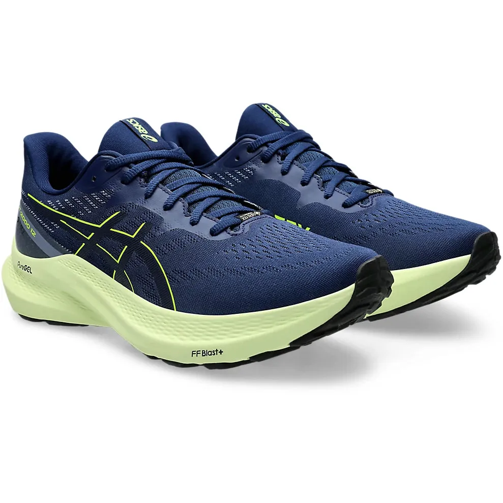 Asics Men's GT-2000 12 GORE-TEX Running Shoes Blue Expanse / Safety Yellow