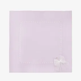 Baby Girls Purple Tulle Bow Blanket (102cm)