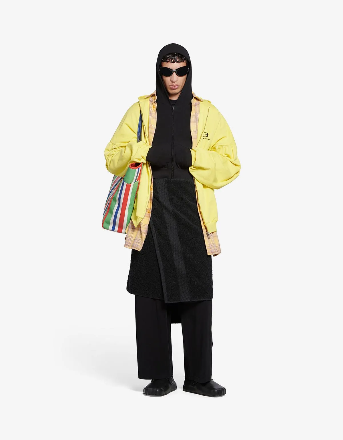 Balenciaga Yellow Unity Sports Icon Layered Hoodie