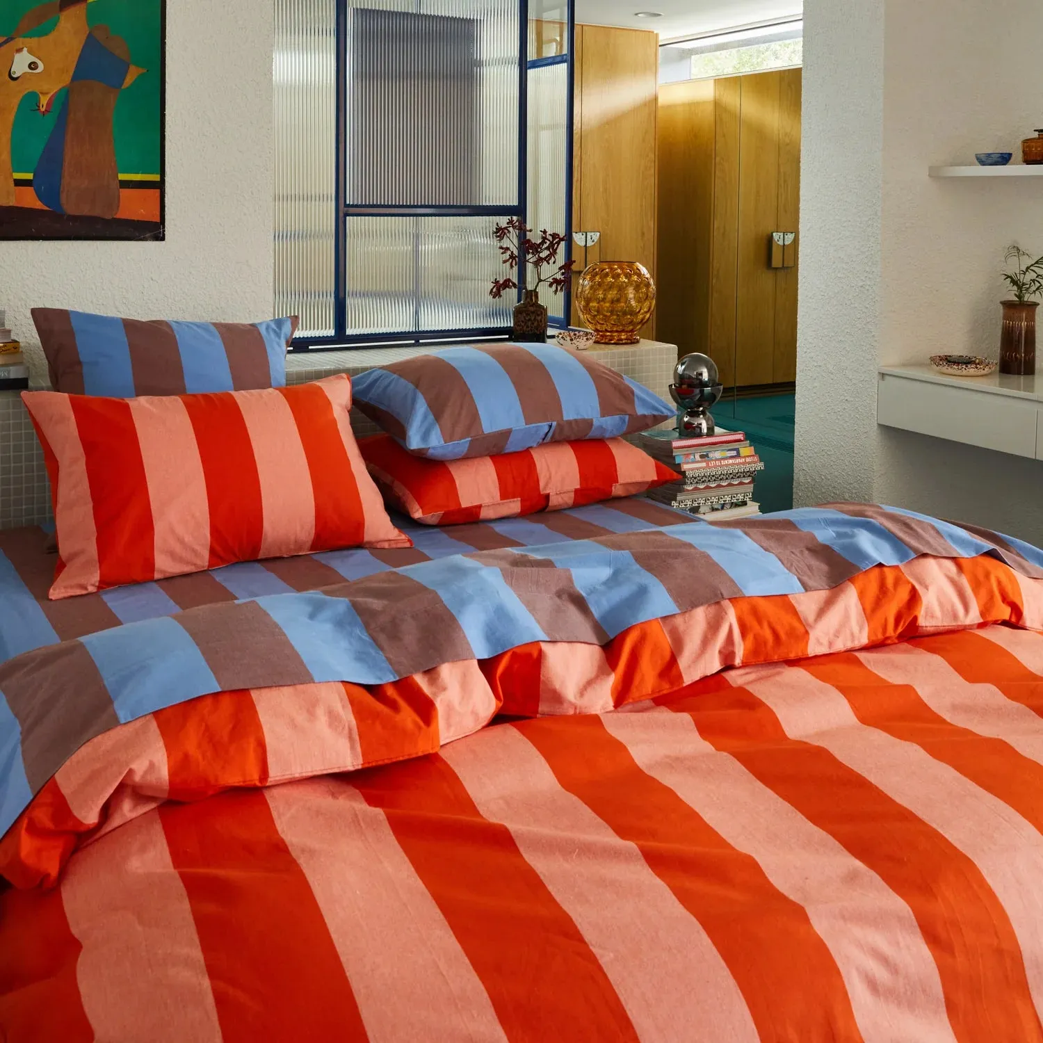 Blanca Cotton Quilt Cover - Aperol