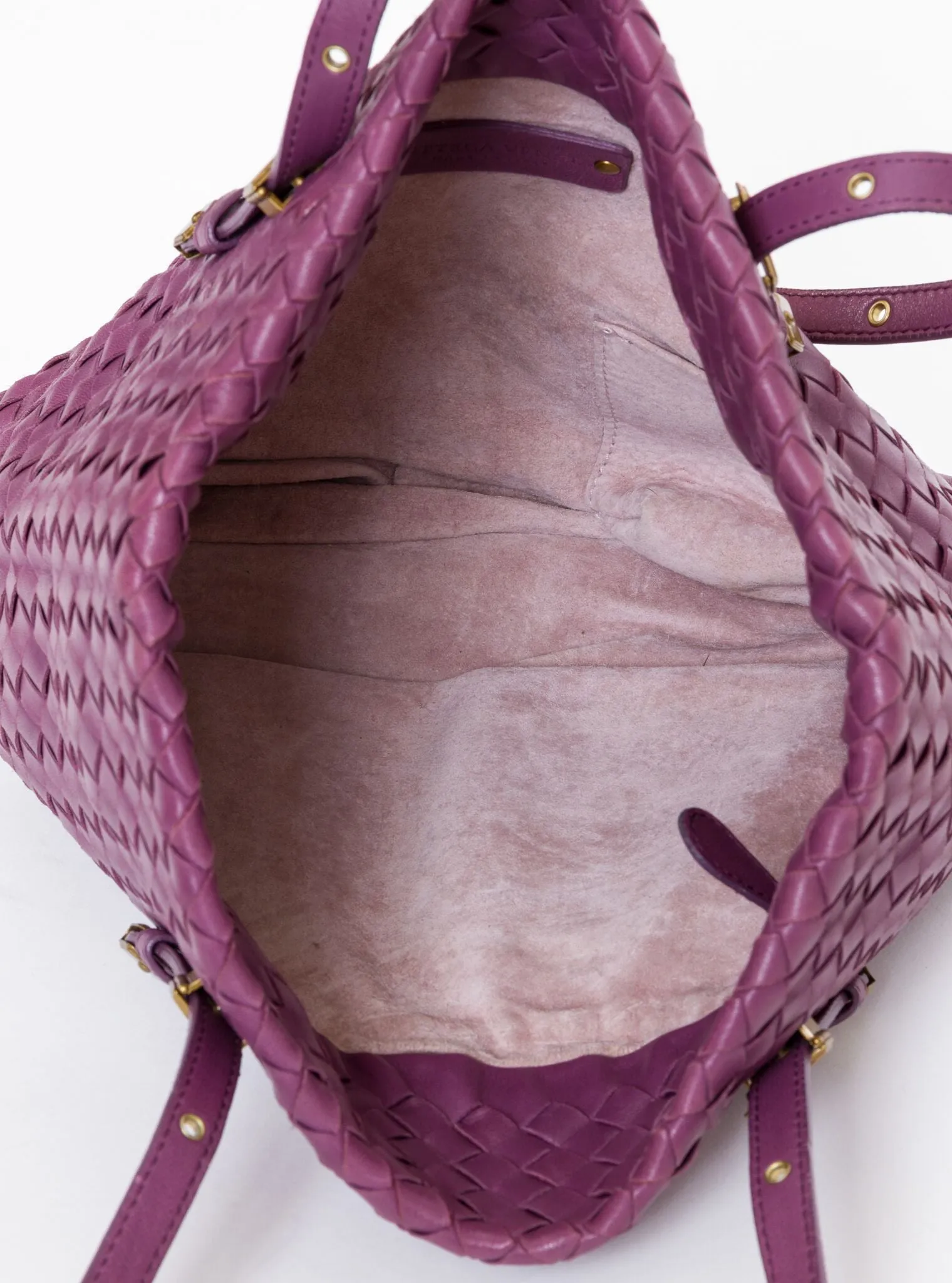 Bottega Veneta Purple Woven Medium Tote