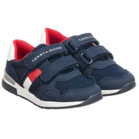 Boys Navy Blue Logo Trainers