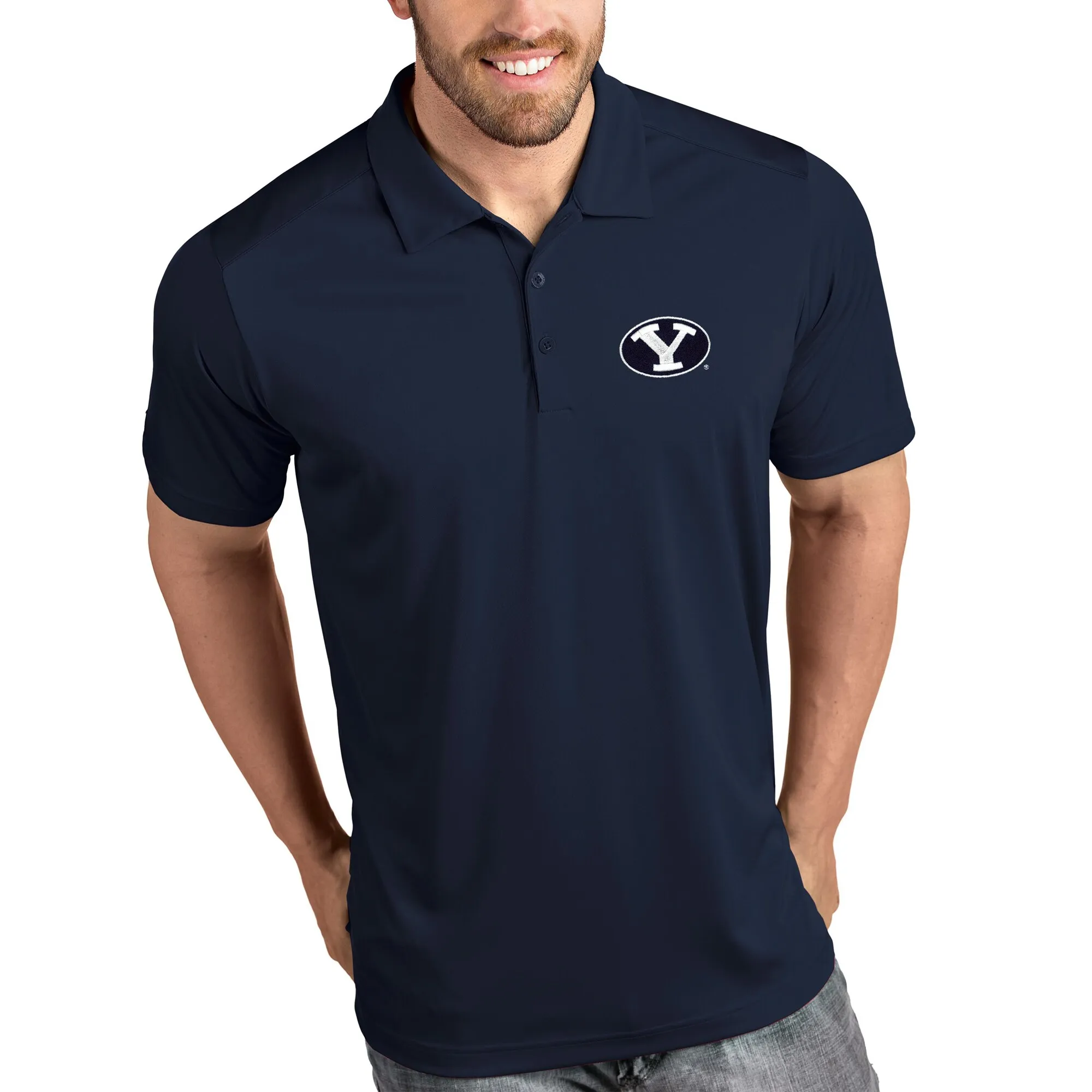 BYU Cougars Antigua Tribute Polo - Navy