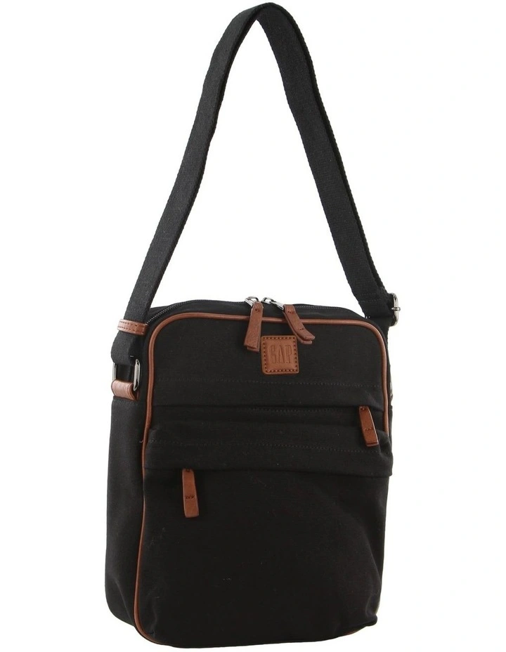 Canvas Travel Cross-Body Bag in Charcoal