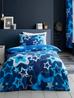 Catherine Lansfield Ombre Stars Reversible Duvet Cover Set