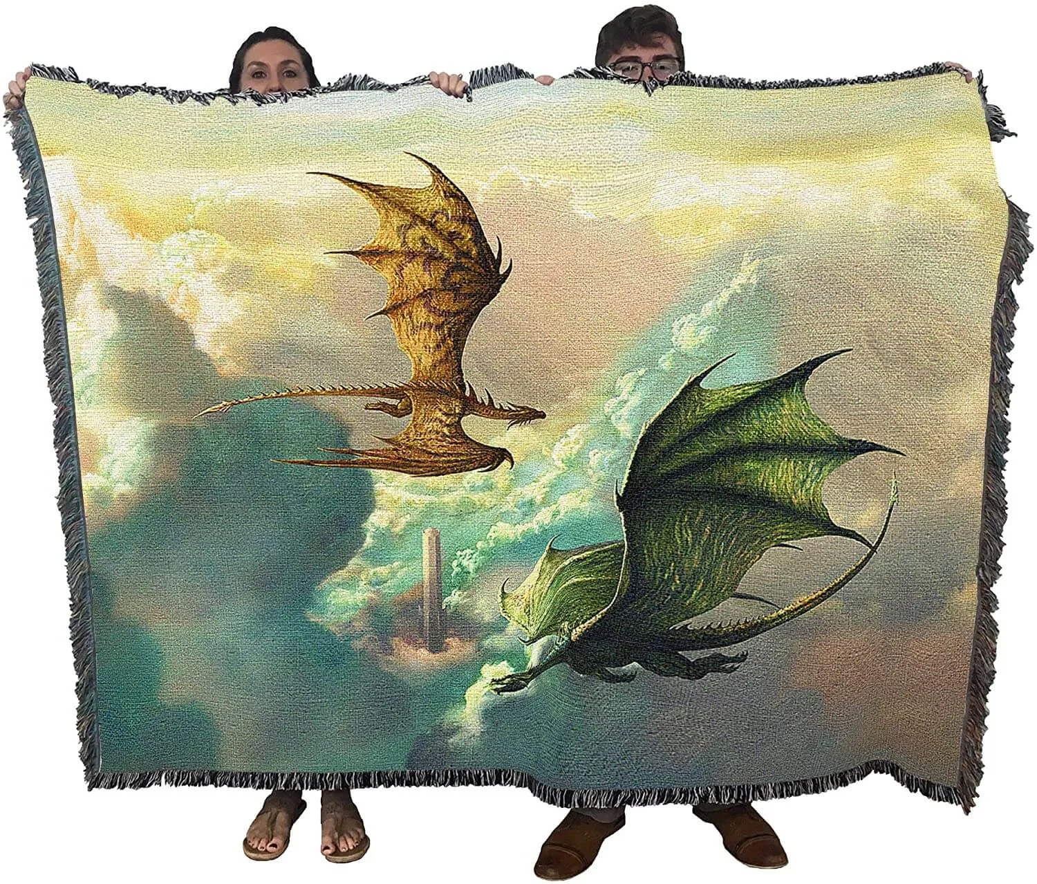 Clouds Tower Tapestry Blanket