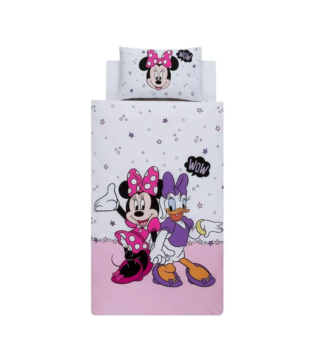 Cotton duvet cover set pink/white/violet Minnie Mouse