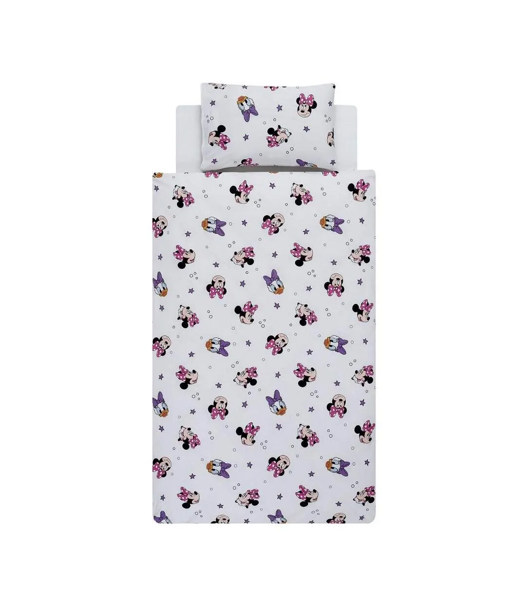 Cotton duvet cover set pink/white/violet Minnie Mouse