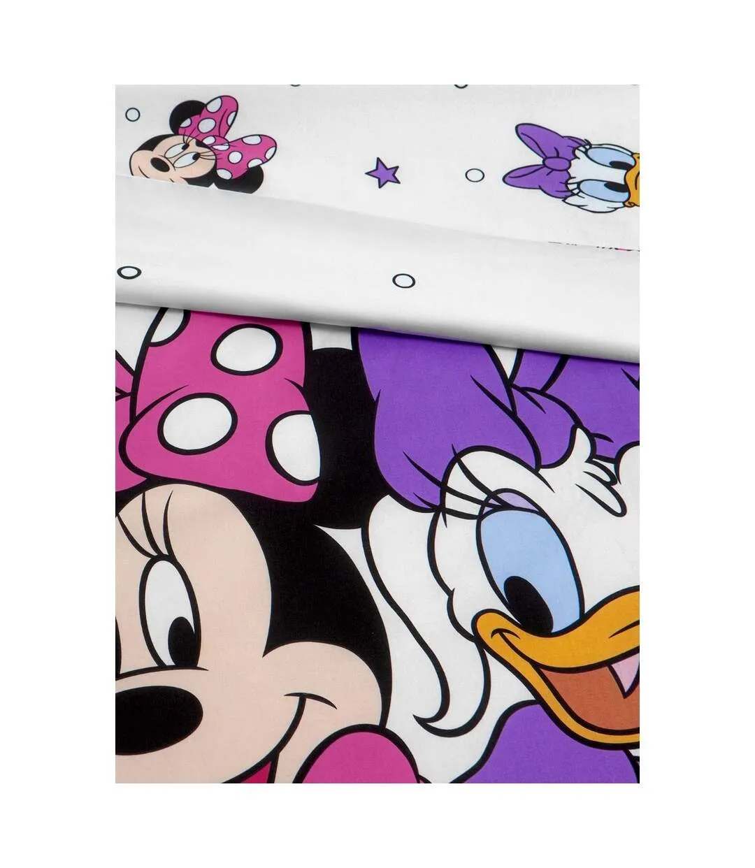 Cotton duvet cover set pink/white/violet Minnie Mouse