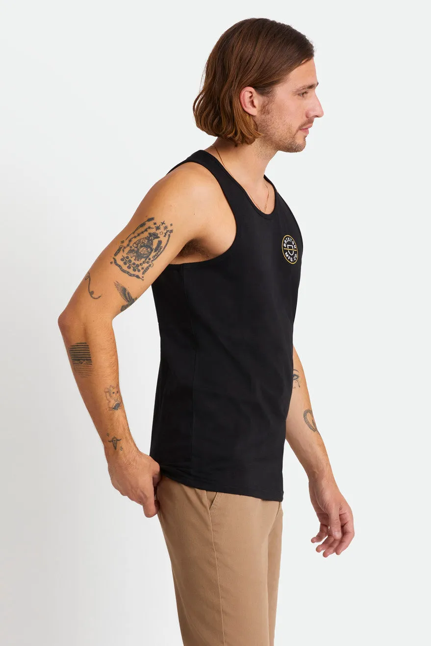 Crest Tank - Black/Blonde