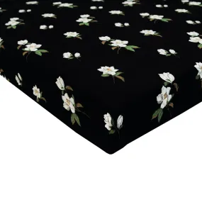 Crib Sheet in Small Midnight Magnolia