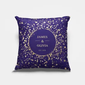 Custom Couple Names Pillow With Sparkles