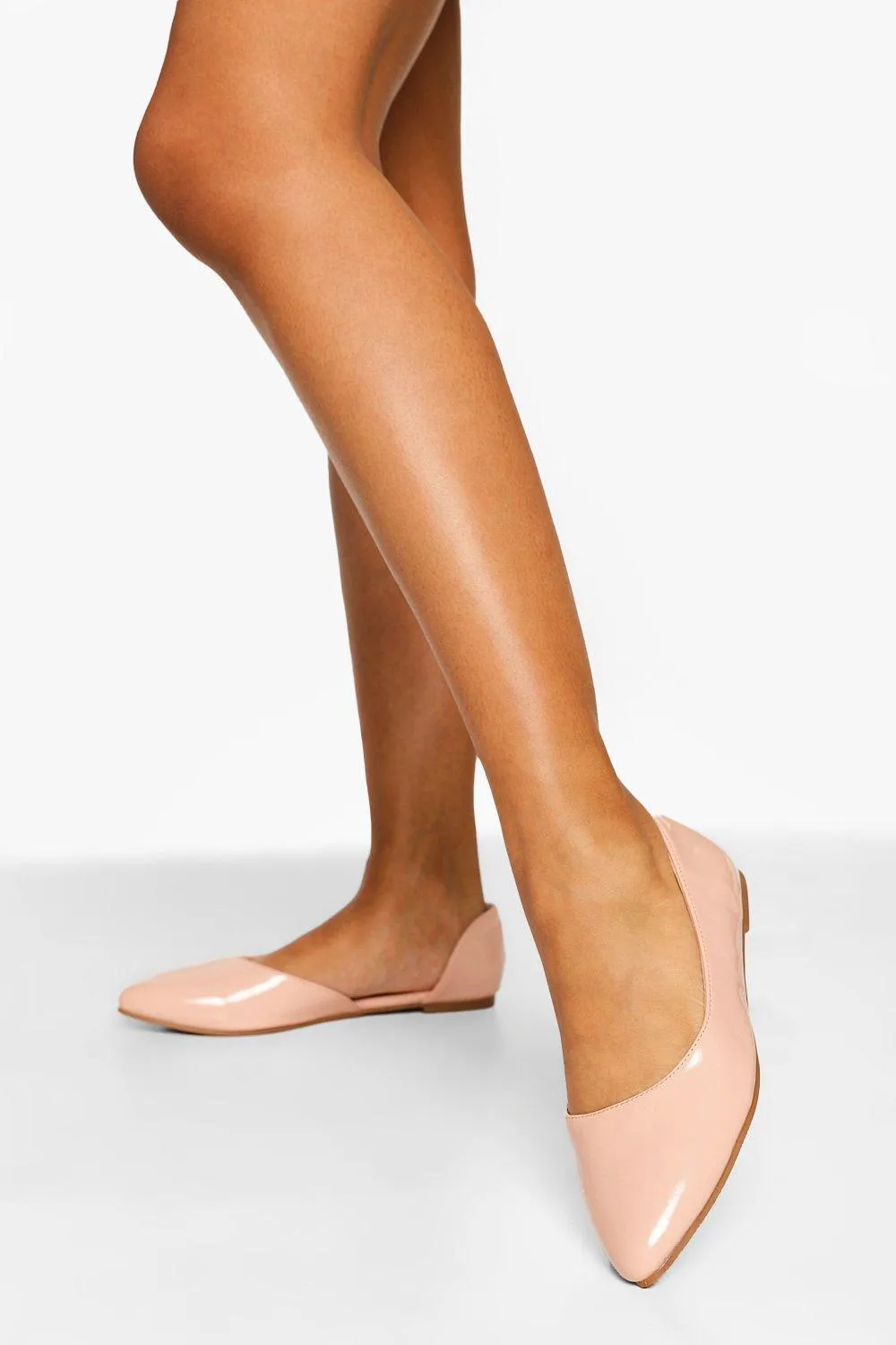 Cut Out Pointed Toe Flats