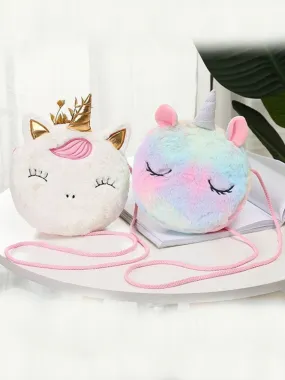 Cutiepie Stylista Fuzzy Unicorn Circle Bag