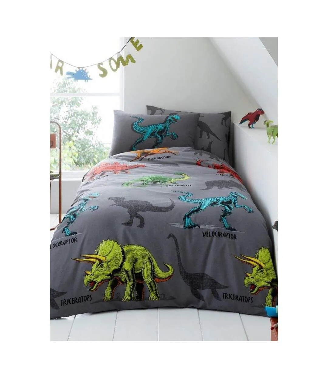 Dino friends duvet cover set multicoloured Generic