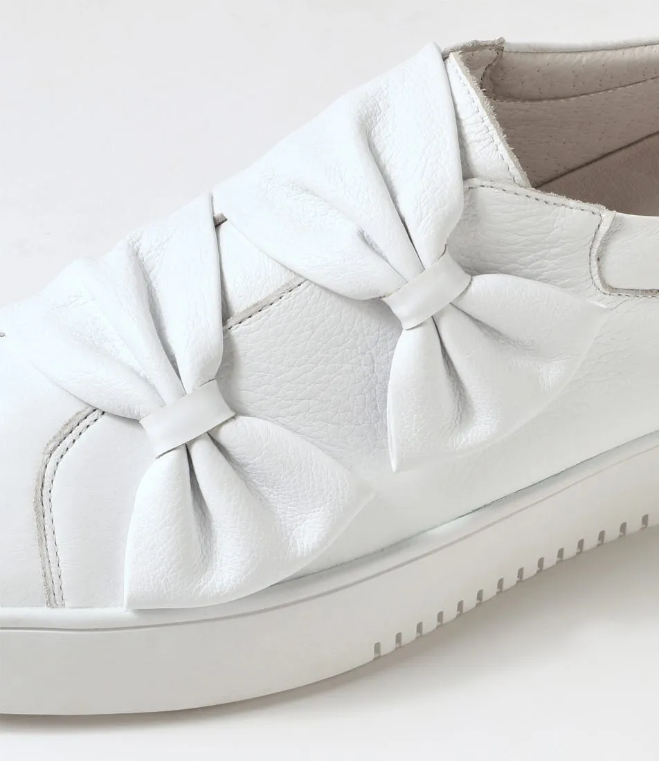 DJANGO & JULIETTE Loja White Leather Patent Sneakers