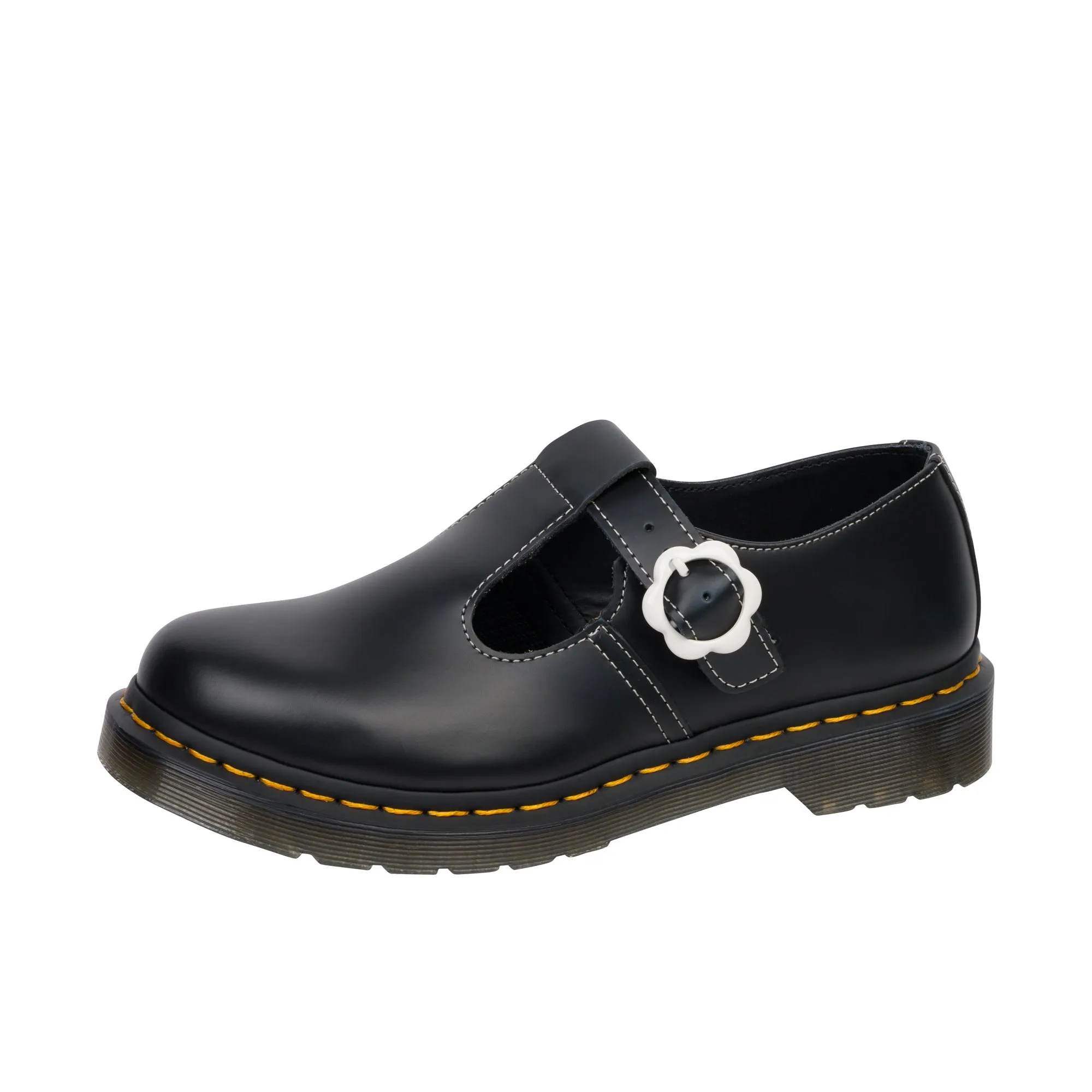 Dr Martens Womens Polley Flower Smooth Black