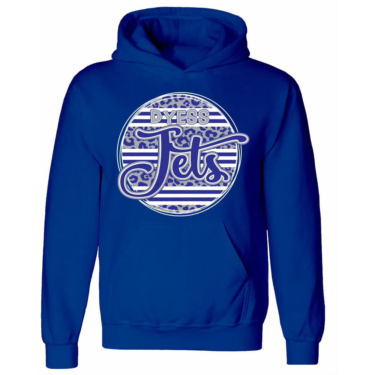 Dyess Jets - Animal Print Stripe Circle Hoodie