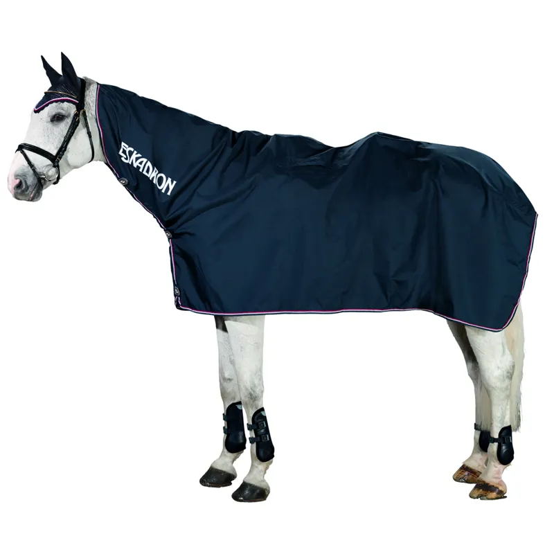 Eskadron Zip Neck Waterproof Riding Rain Sheet Rug - Navy