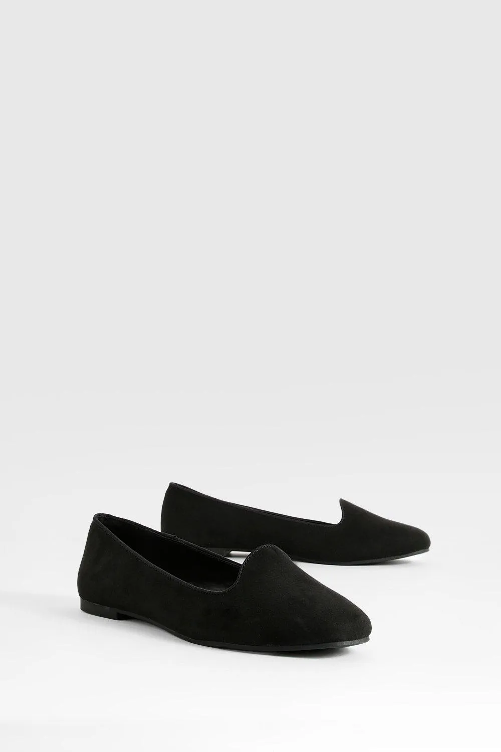 Faux Suede Basic Slipper Ballet Flats