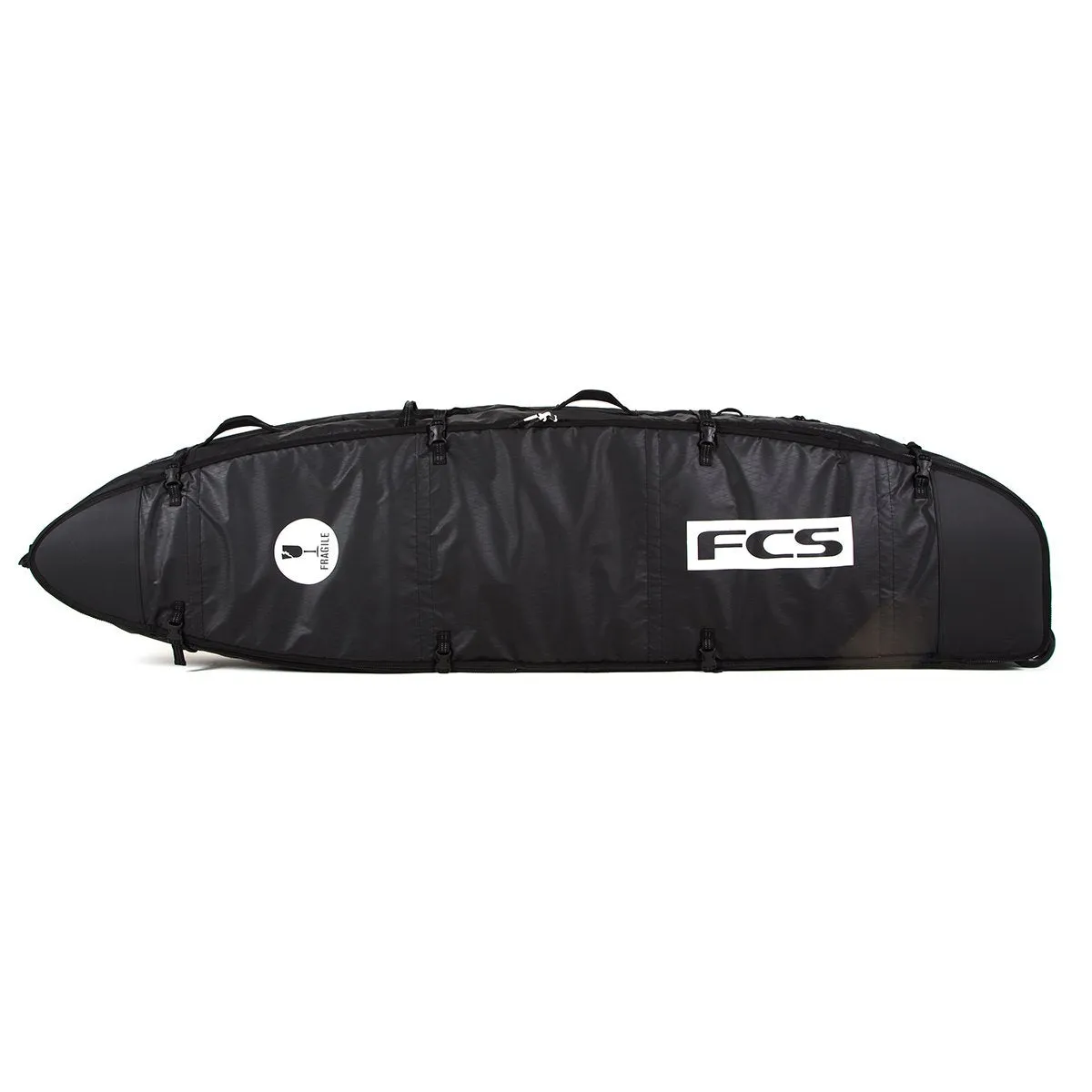 FCS Travel 3 Wheelie Fun Board Bag-Black/Grey-7'0