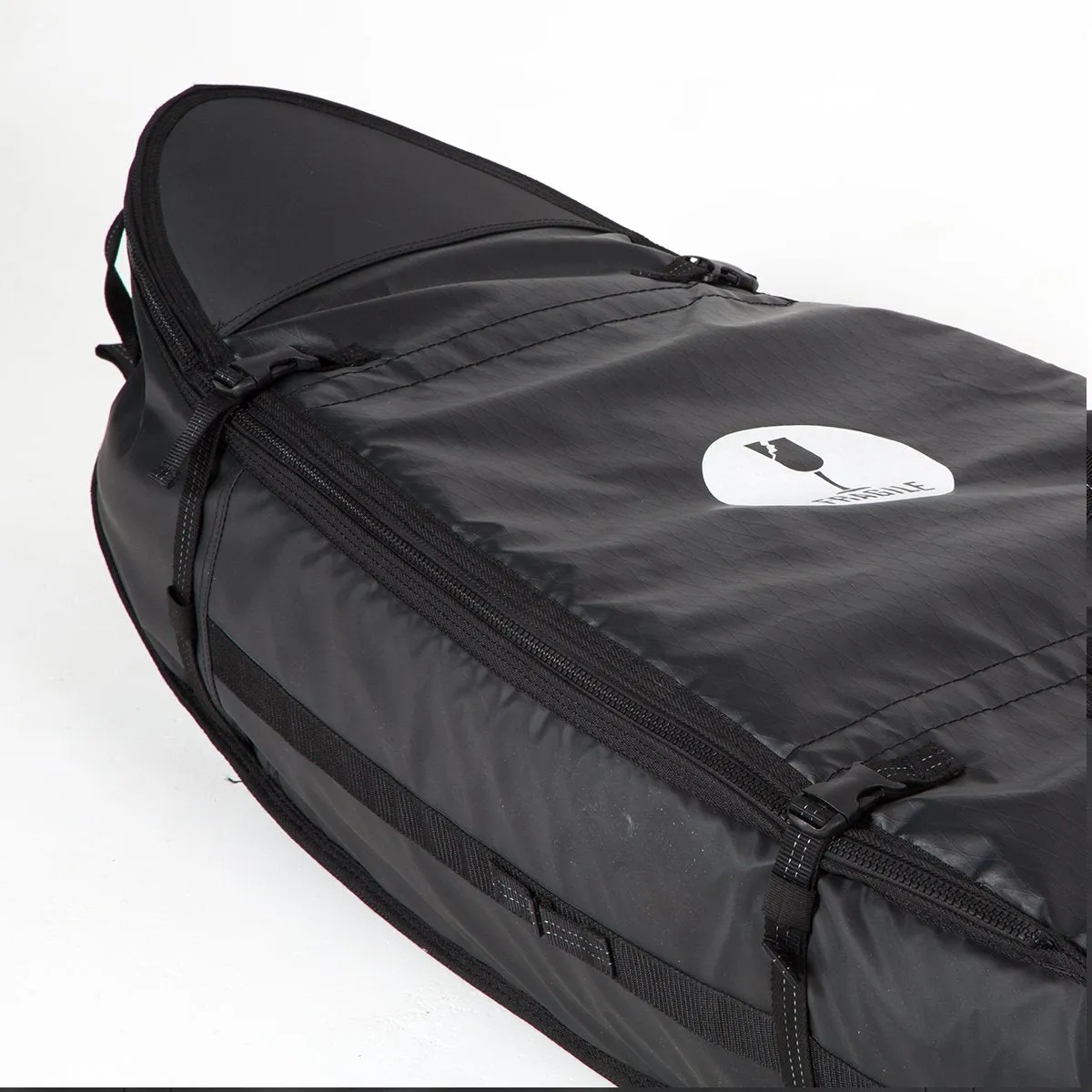 FCS Travel 3 Wheelie Fun Board Bag-Black/Grey-7'0