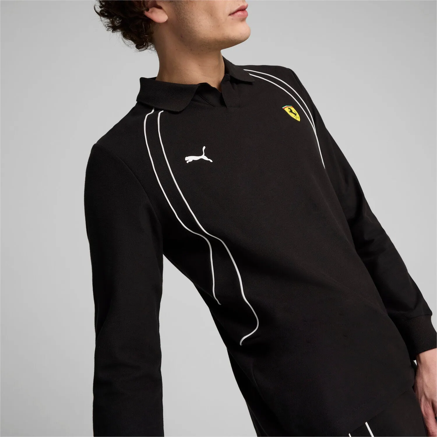 Ferrari Race Long Sleeve Polo - Mens