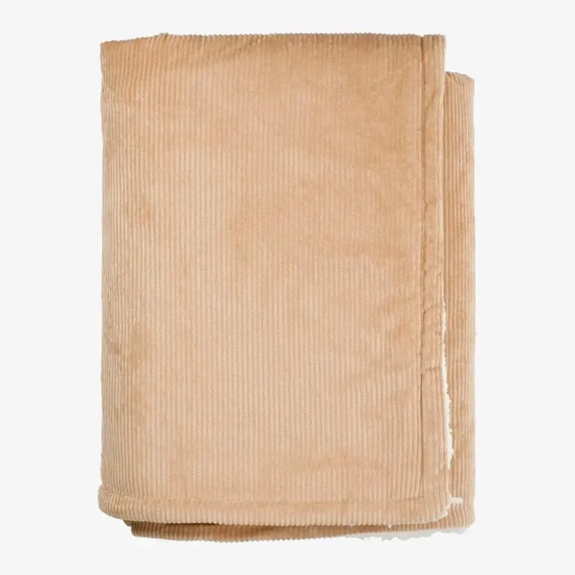 Field and Co Corduroy Sherpa Blanket 1081-46 Tan