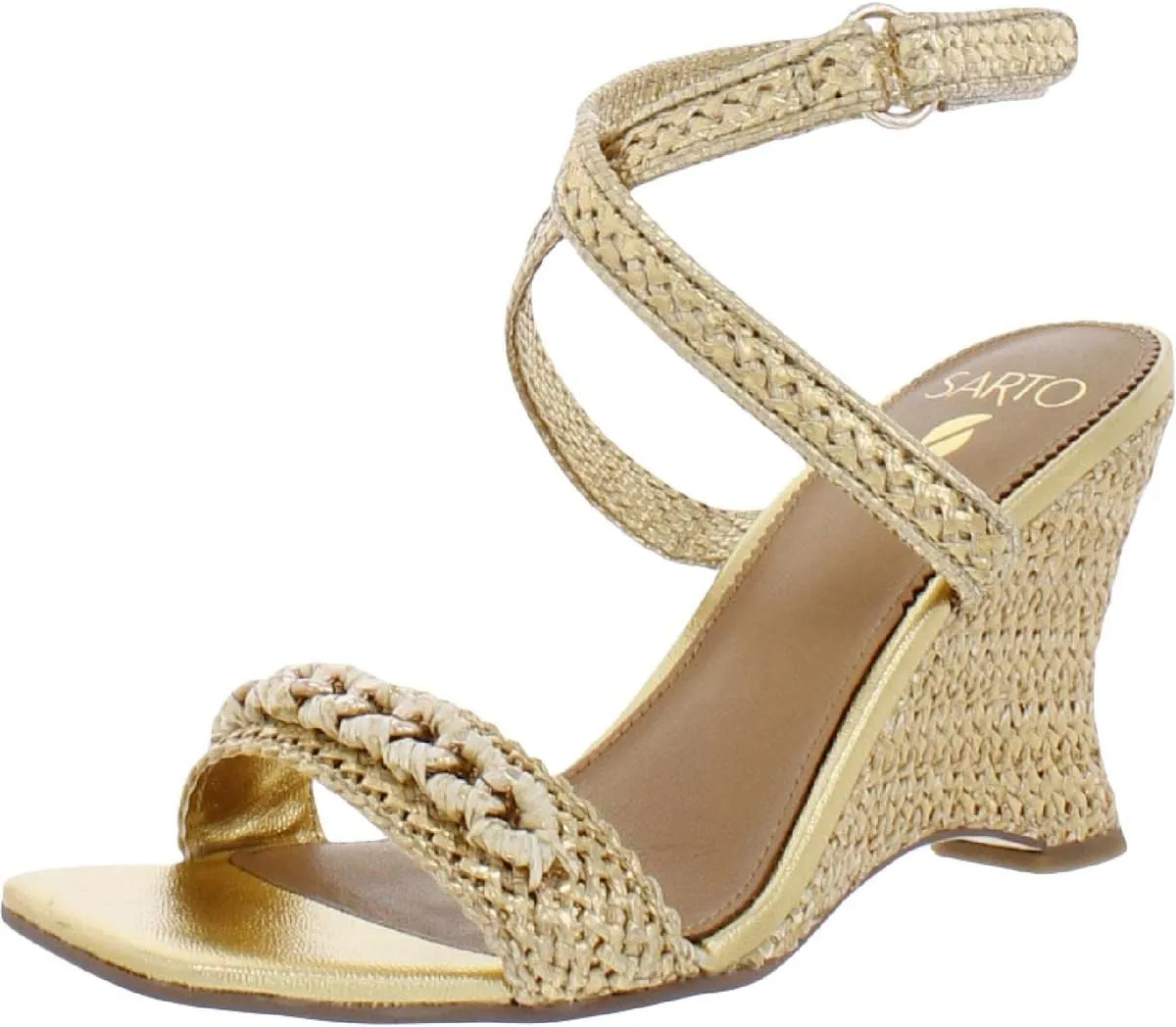 Franco Sarto Women's A-Frita Ankle Strap Wedge Sandals NW/OB