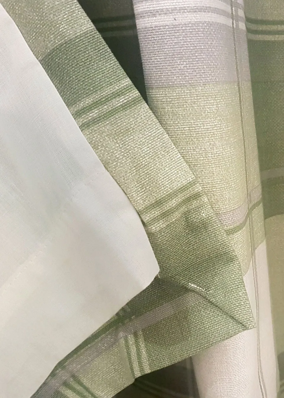 Fusion Balmoral Check Green Eyelet Curtains