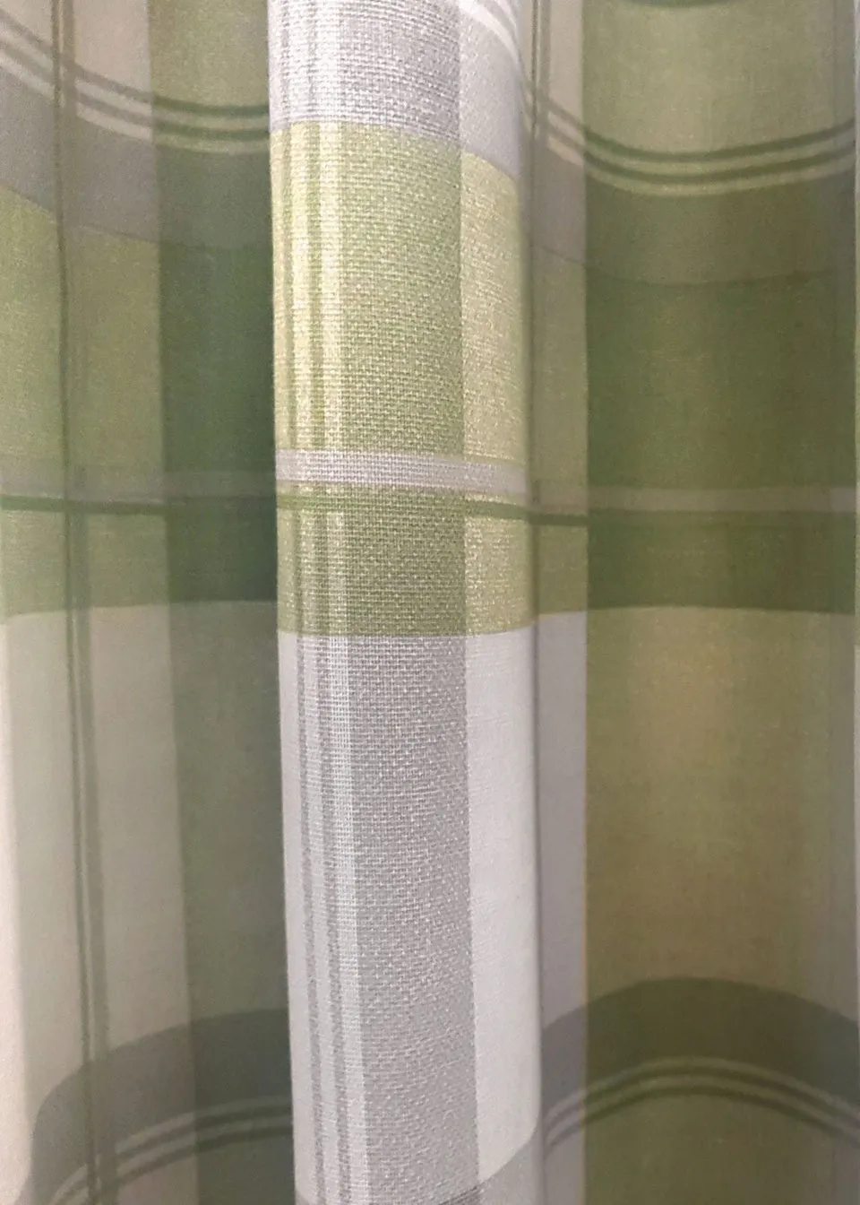 Fusion Balmoral Check Green Eyelet Curtains