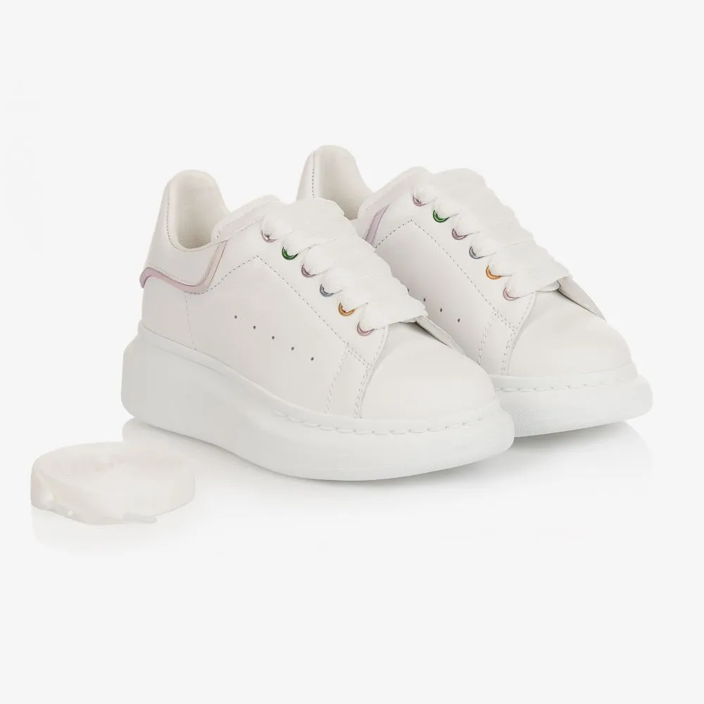 Girls White Oversized Trainers