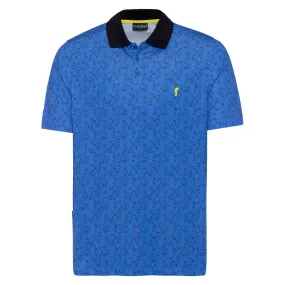 Golfino Typo Letter Print Polo blue